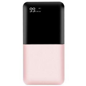 20000mAh Portable Charger Power Bank External Battery Pack with Digital Display Dual USB Charge Ports (Color: Pink)